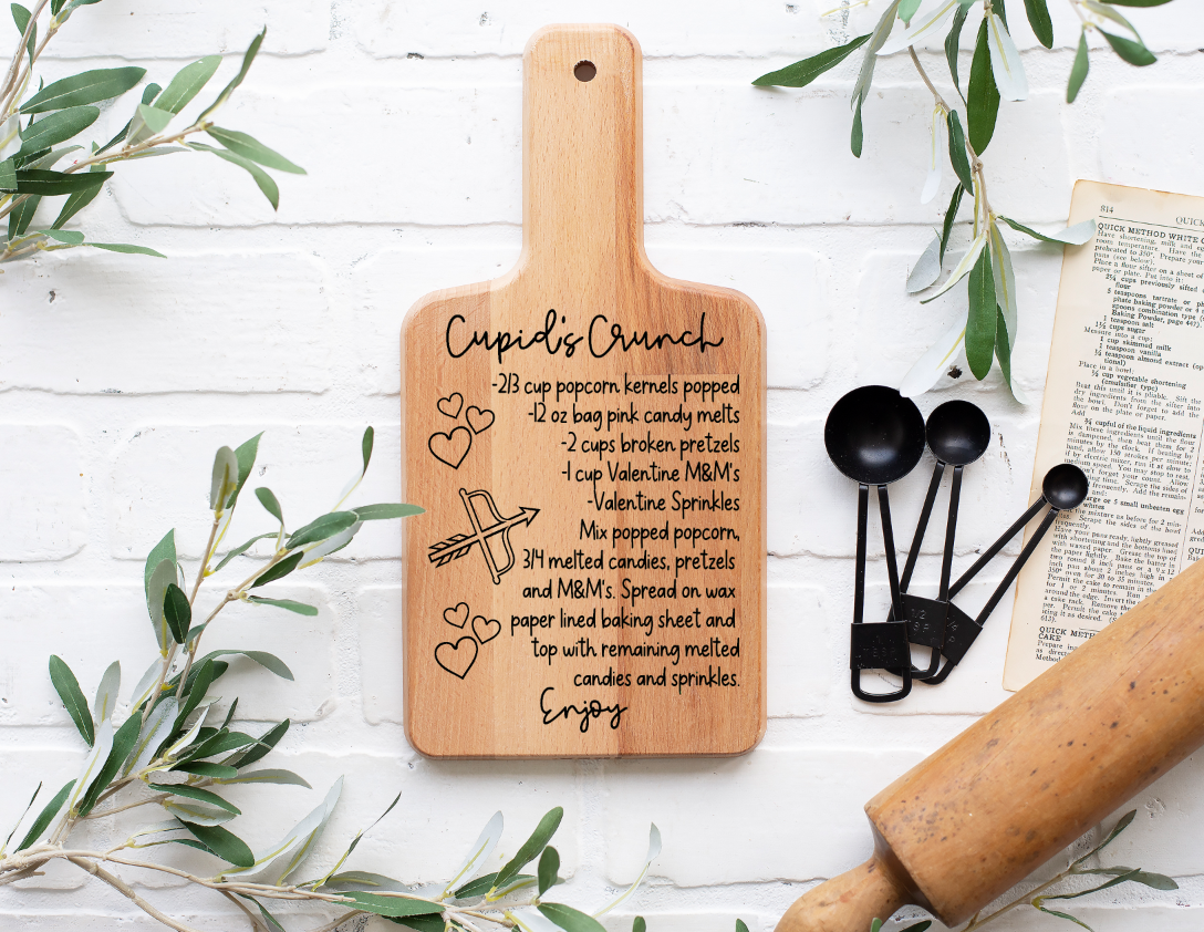 Custom Engraved Cutting Board with Your Uploaded Recipe